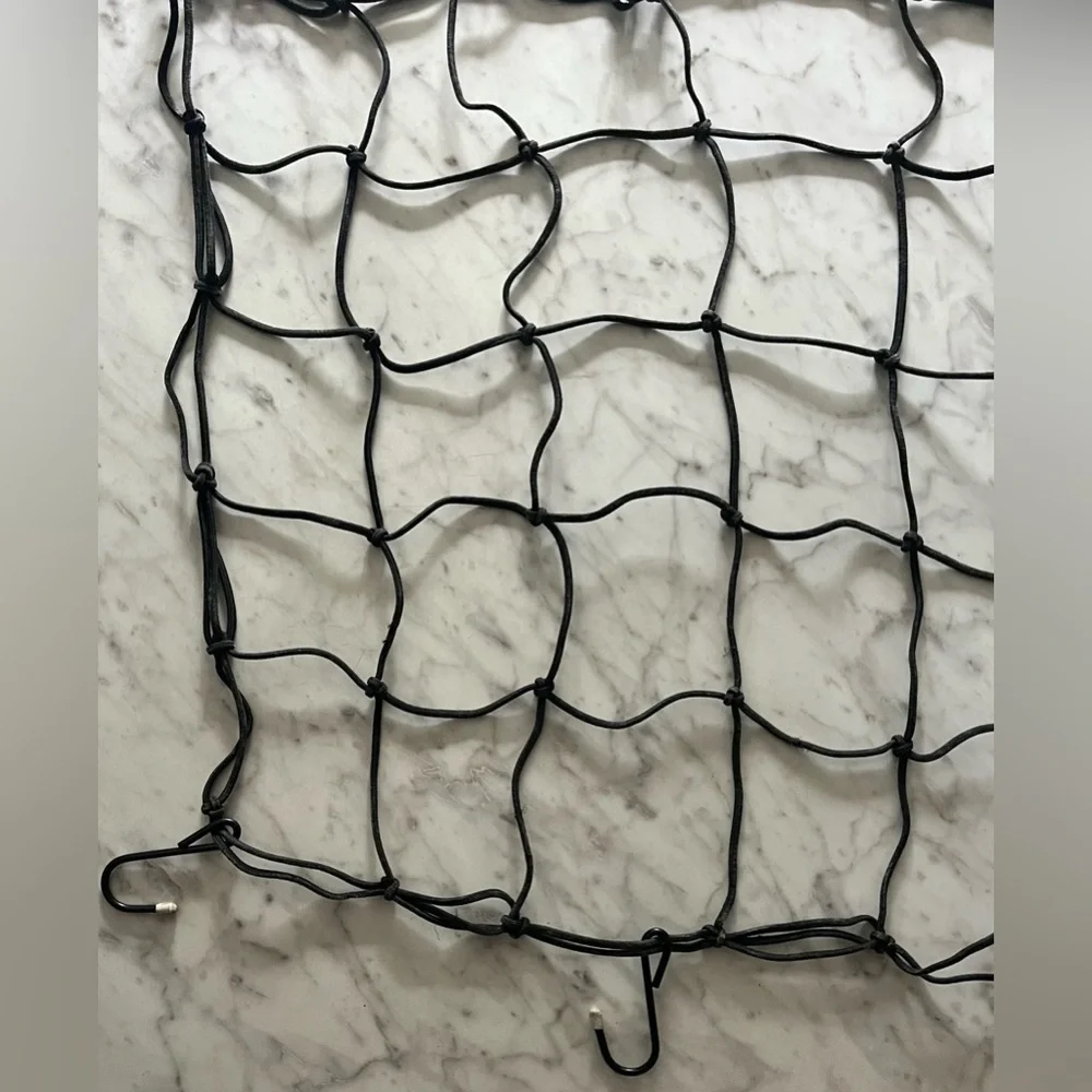 Black Square Cargo Net with 6 Hooks 19 x 19 inches Auto Moto Rv Bungee